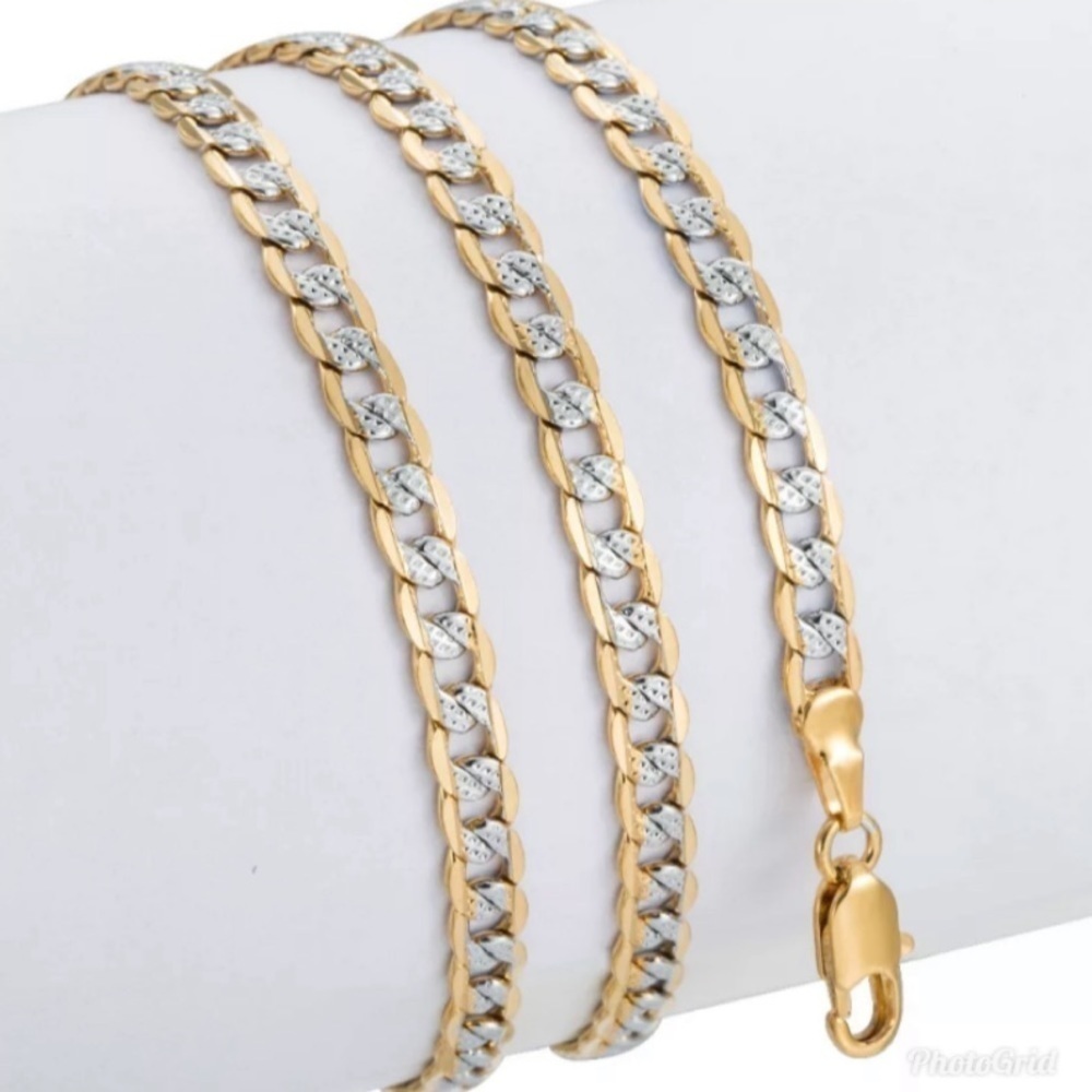 Gold and Silver Plated Link Chain Necklace